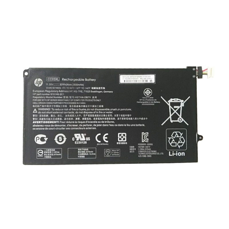 (image for) Replacement HSTNN-DB7V Battery 11.55V 30Wh For HP CC03XL 910263-855 910140-2C1