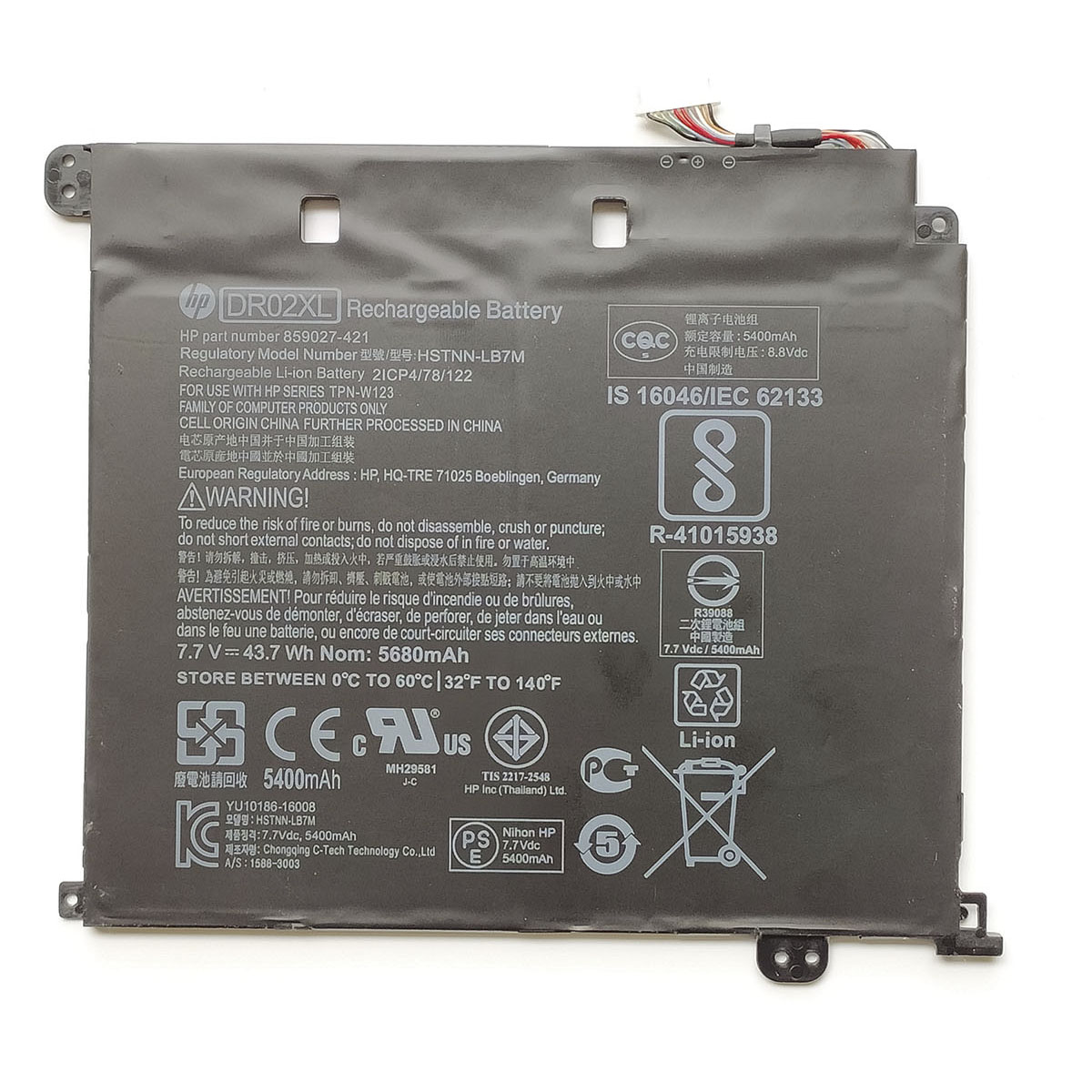 (image for) Replacement HP 859357-855 Battery DR02043XL HSTNN-LB7M 859027-1C1 For Chromebook 11-V Series