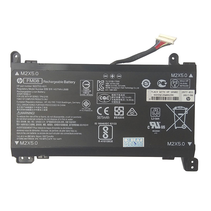 (image for) Replacement HP FM08 Battery 922977-855 HSTNN-LB8B TPN-Q195 922753-421 For HP Omen 17-AN