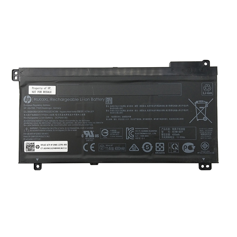 (image for) Replacement HP RU03XL Battery L12717-421 L12791-855 HSTNN-LB8K L12717-171 L12717-1C1