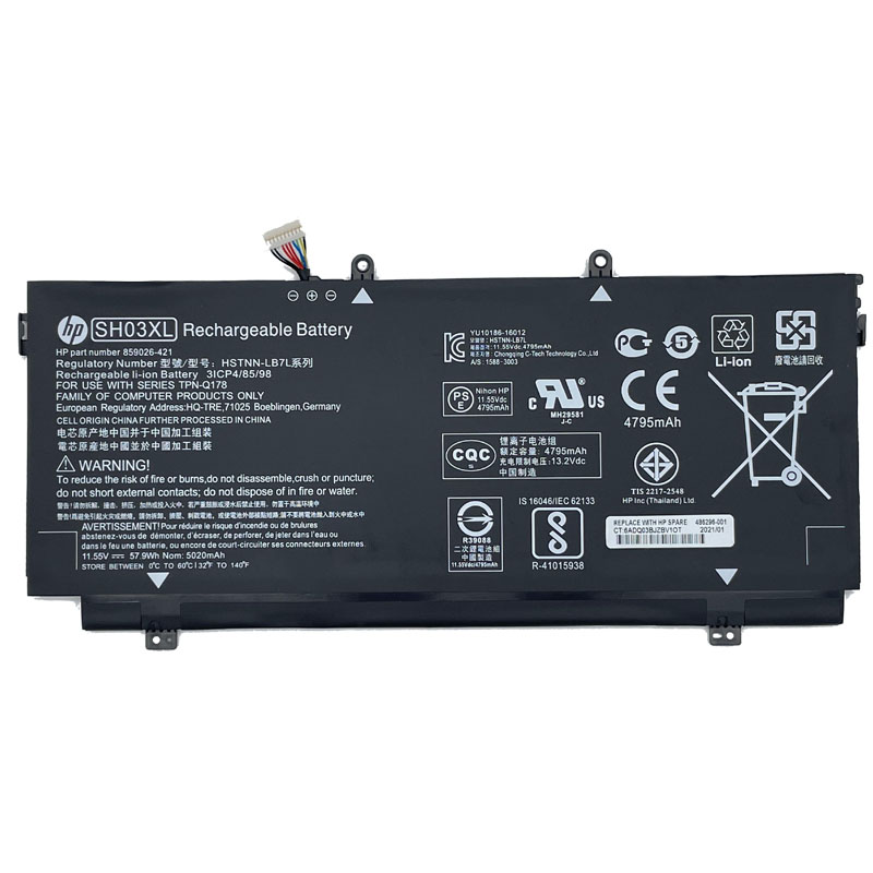 (image for) Replacement HP SH03XL Battery 859356-855 HSTNN-LB7L TPN-Q178 859026-421 Fit X360 13-AC 13-W